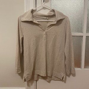 TOAST UK Collared Cotton Linen Tee